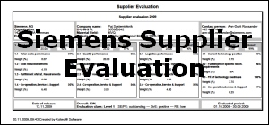 Siemens supplier evaluation